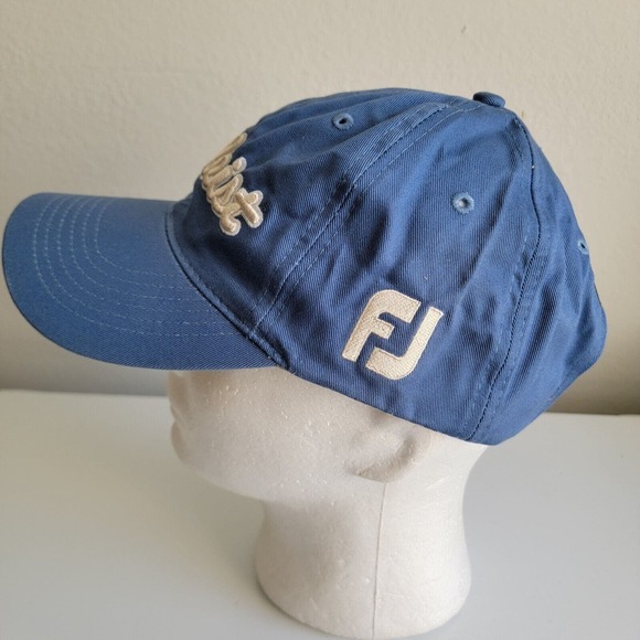 Titleist FootJoy FJ Golf Strapback Hat Cap Logo Blue Tan Adjustable Men - Picture 3 of 10